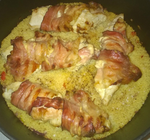 Kyllingefilet med flødeost og couscous